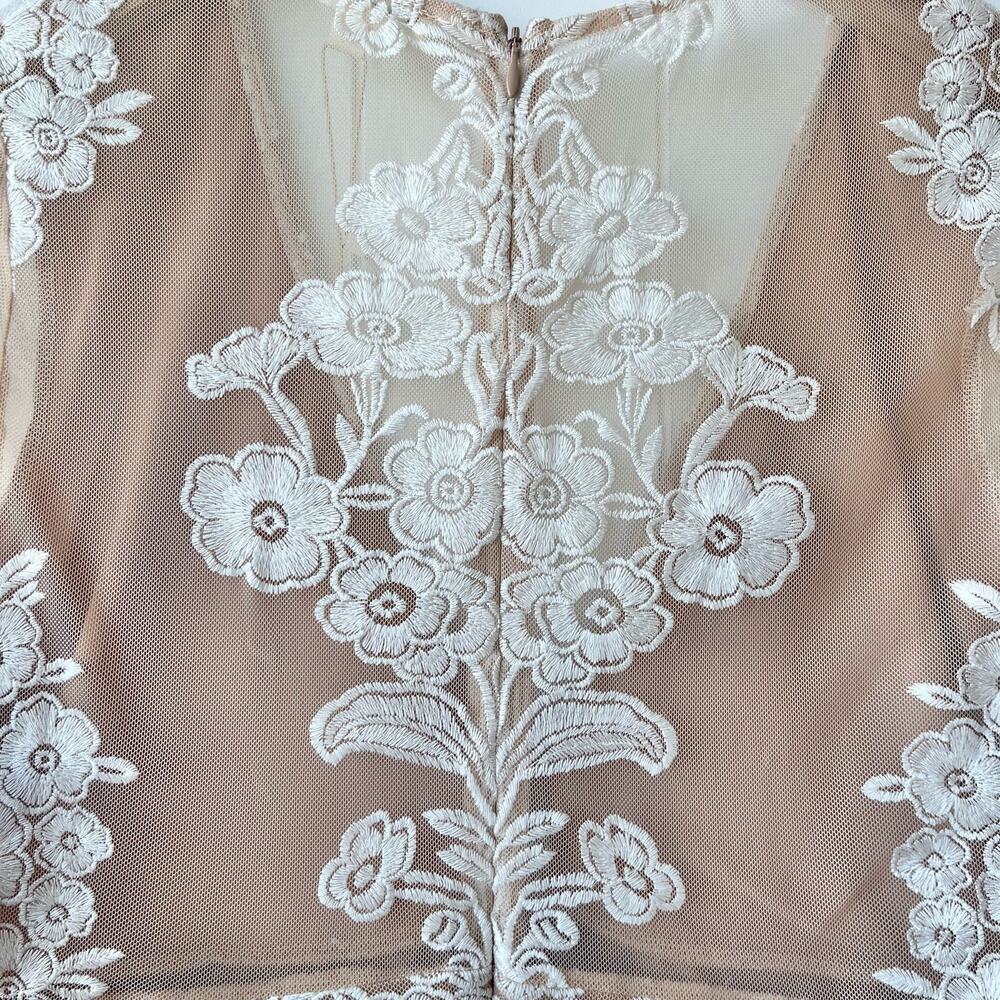 For Love and Lemons mini dress mesh embroidered floral embroidery - Picture 9 of 11